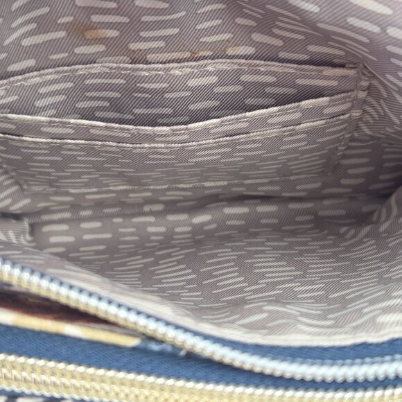 Sakroots Austen Double Gusset Crossbody Bag With Studded Denim Flap - Picture 9 of 15